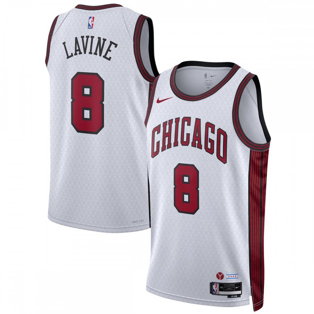 Zach LaVine Chicago Bulls Unisex 2022/23 Swingman Jersey - City Edition - White-Pro Kit Vault | Brand New 26/27 Sports Jerseys